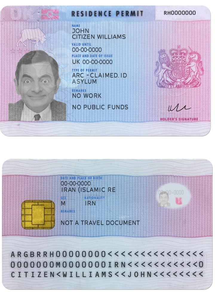 Permis de séjour au Royaume Uni version 2